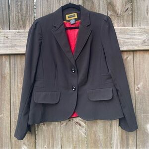 George Black Blazer with Vibrant Red Interior Sz 14